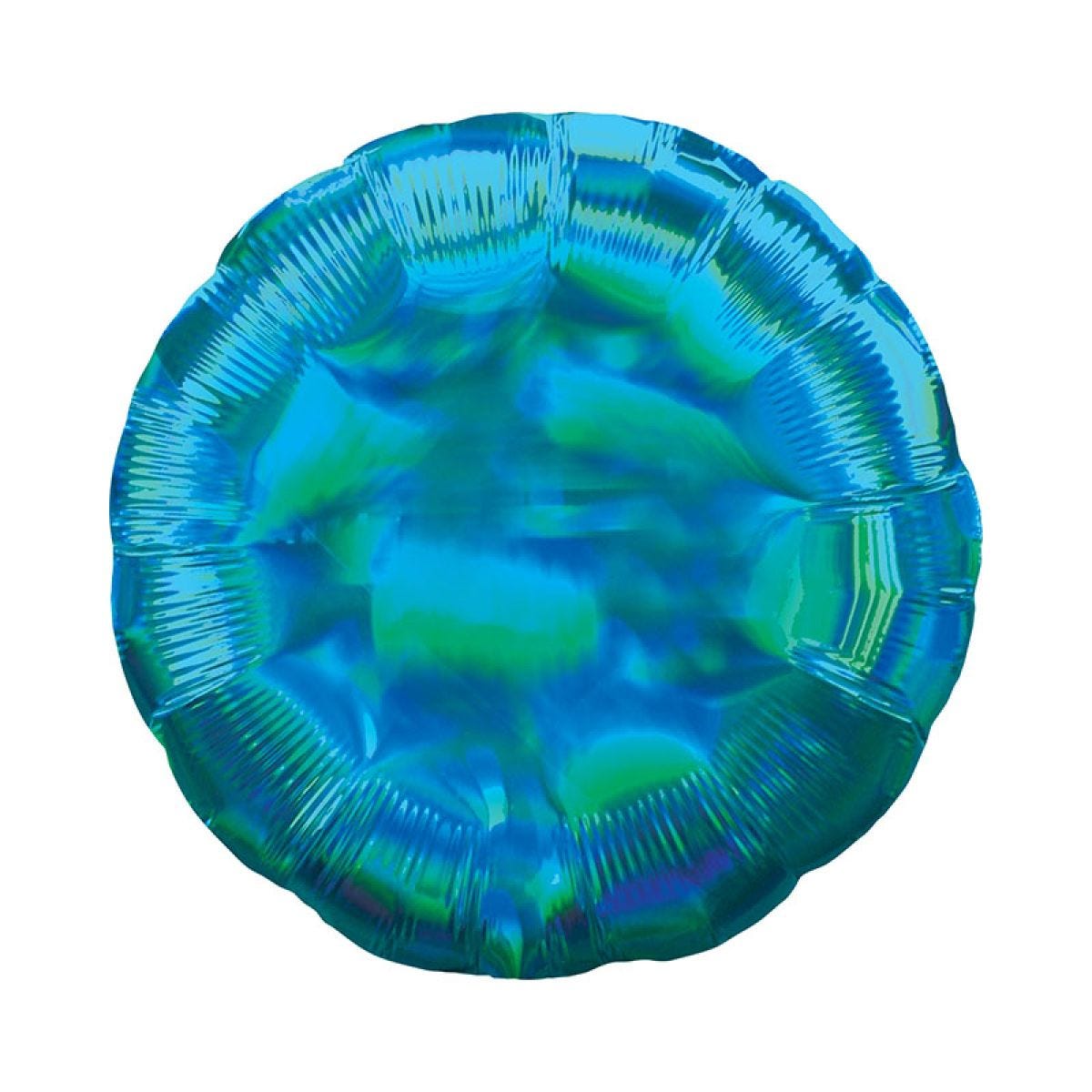 Cyan Iridescent Circle Balloon - 18" Foil