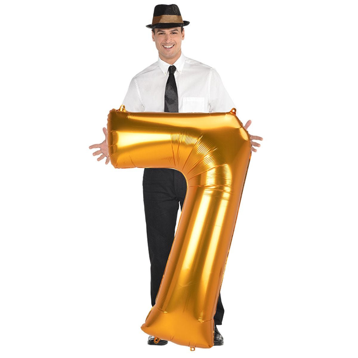 Gold Number 7 Balloon - 53" Foil
