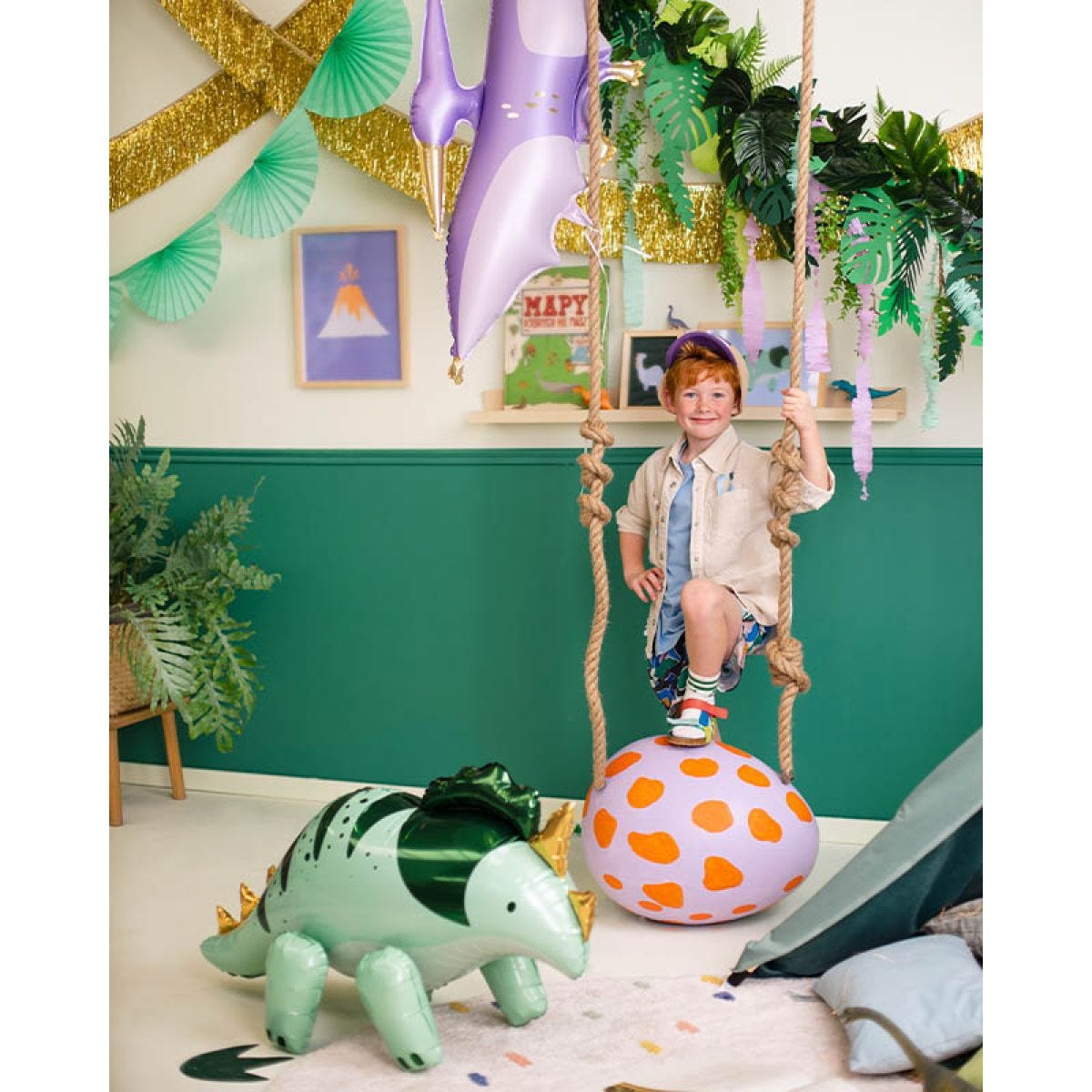 Cute Triceratops Shape Balloon - 36.5" Foil