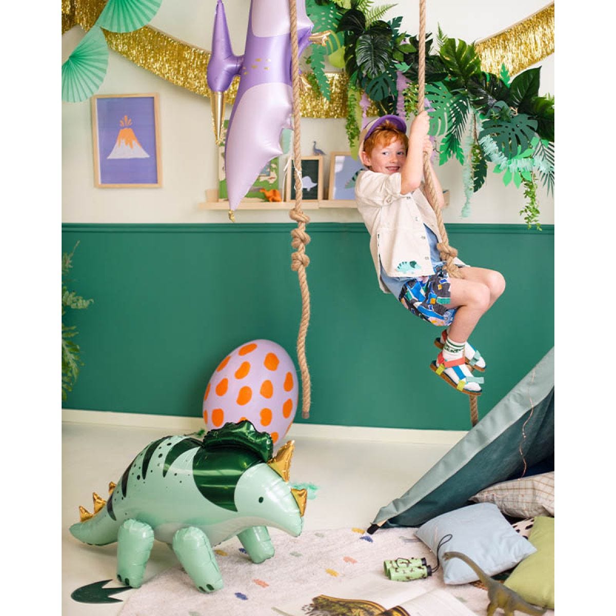 Cute Triceratops Shape Balloon - 36.5" Foil