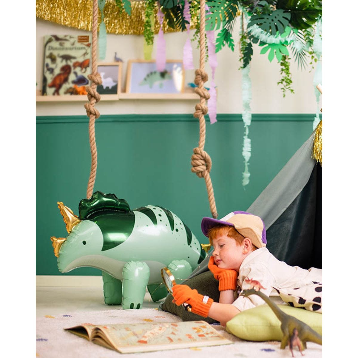 Cute Triceratops Shape Balloon - 36.5" Foil