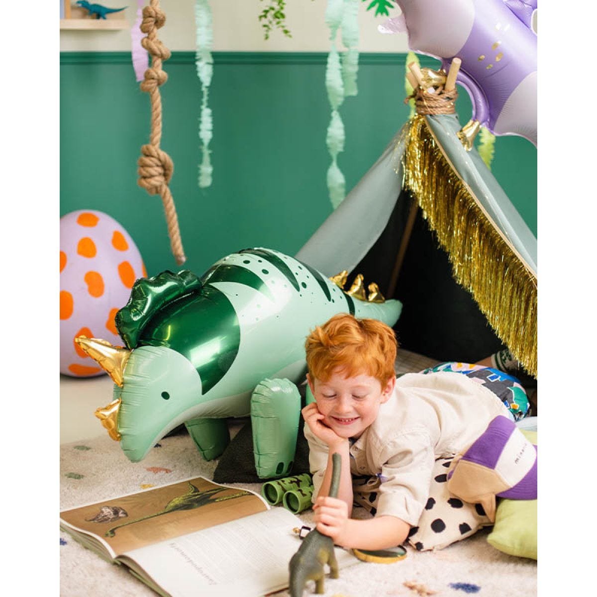 Cute Triceratops Shape Balloon - 36.5" Foil
