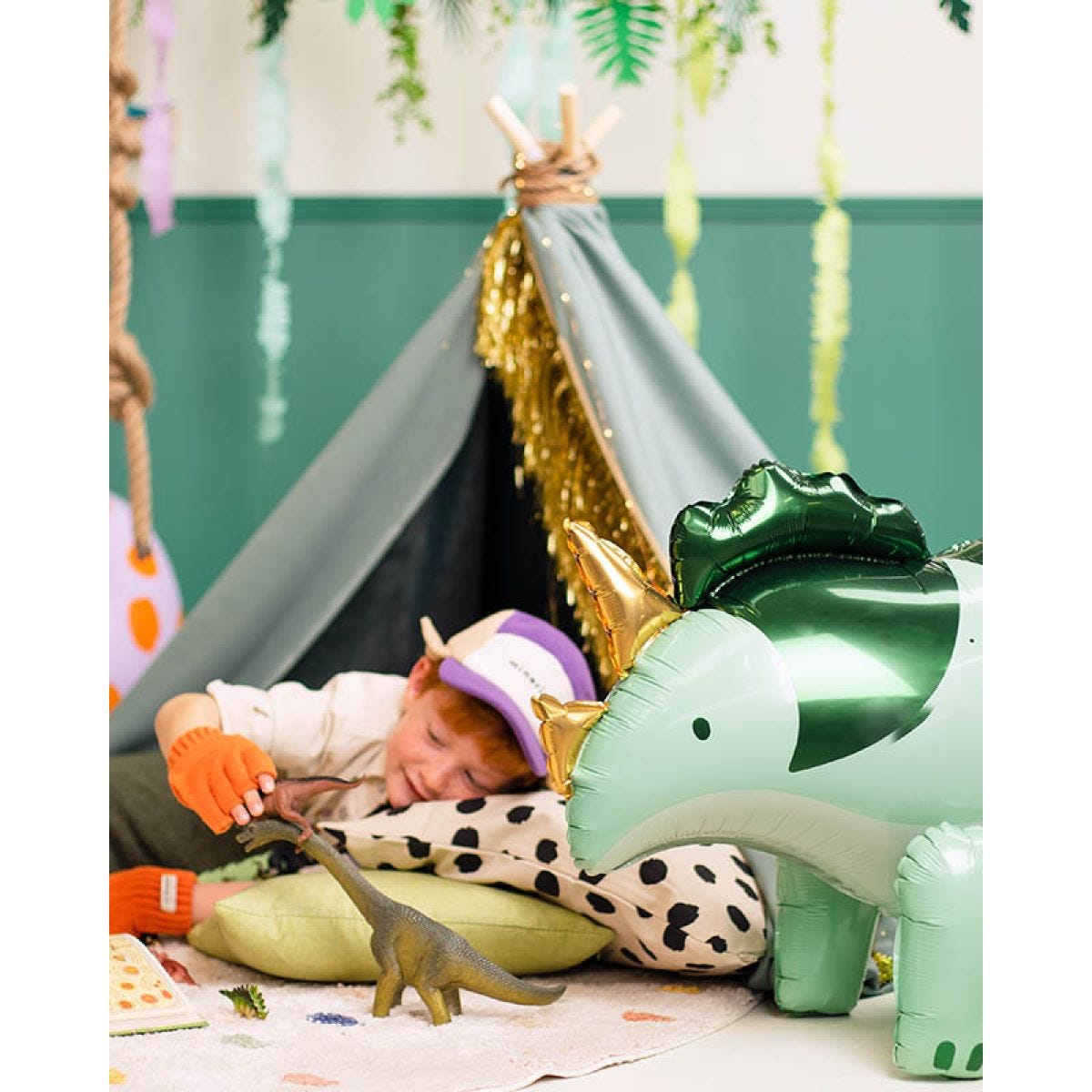 Cute Triceratops Shape Balloon - 36.5" Foil