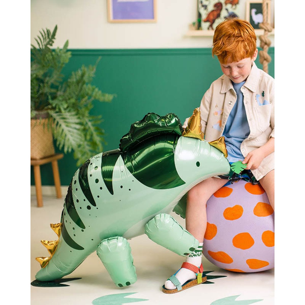 Cute Triceratops Shape Balloon - 36.5" Foil