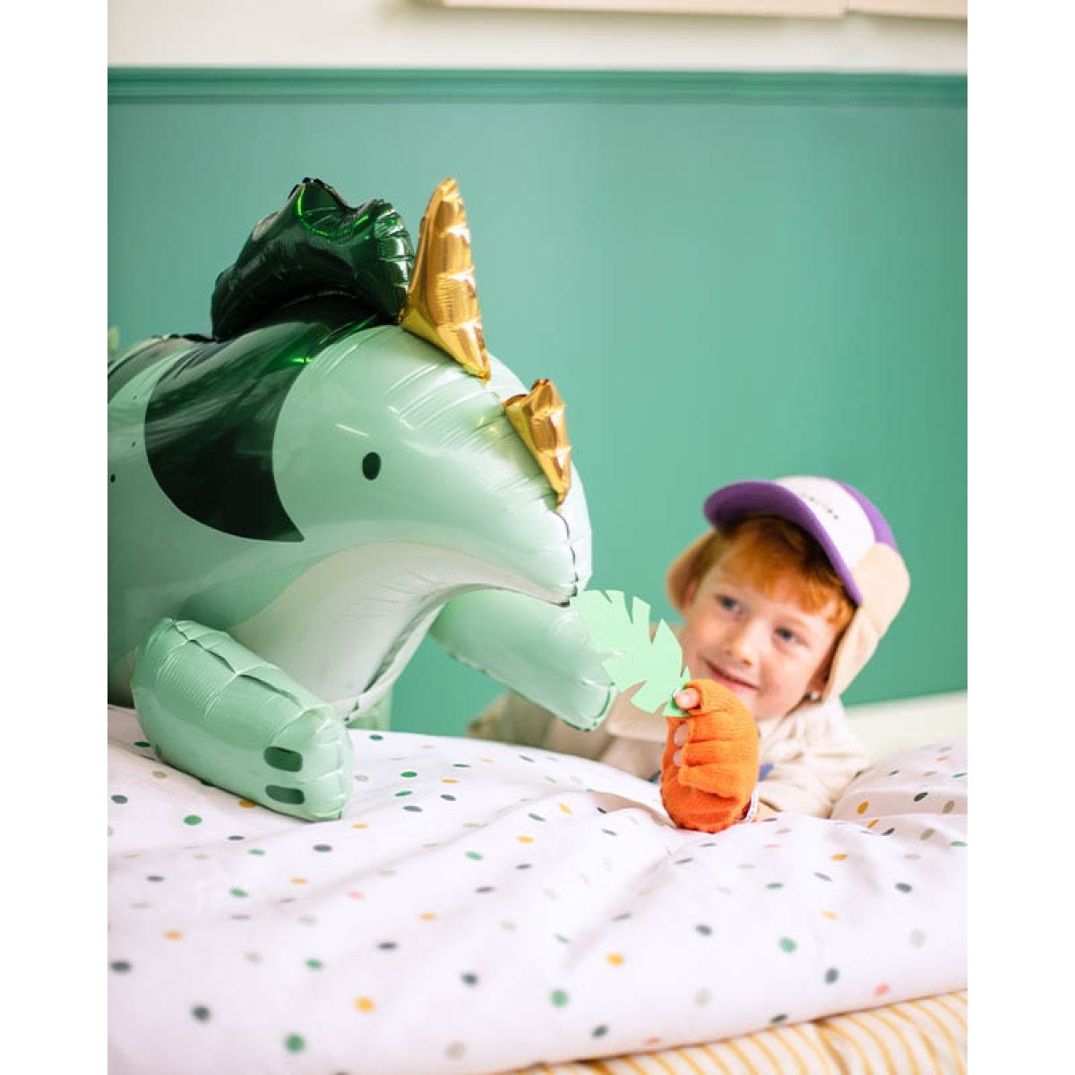 Cute Triceratops Shape Balloon - 36.5" Foil