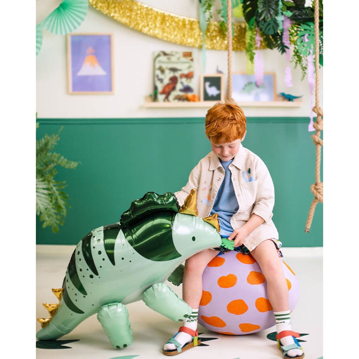 Cute Triceratops Shape Balloon - 36.5" Foil