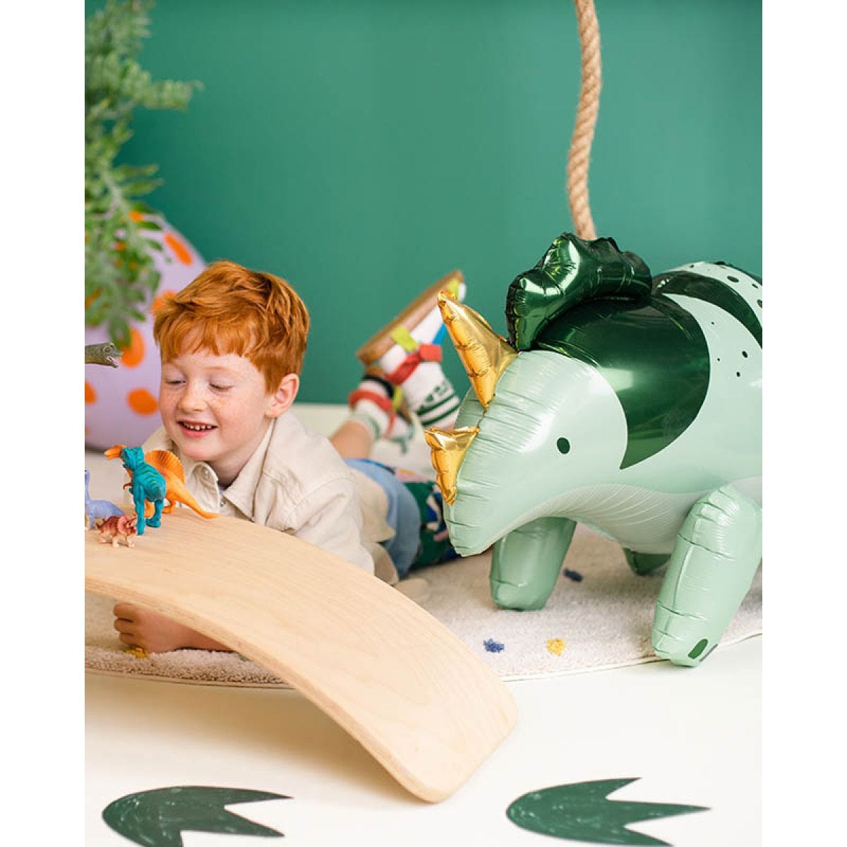Cute Triceratops Shape Balloon - 36.5" Foil