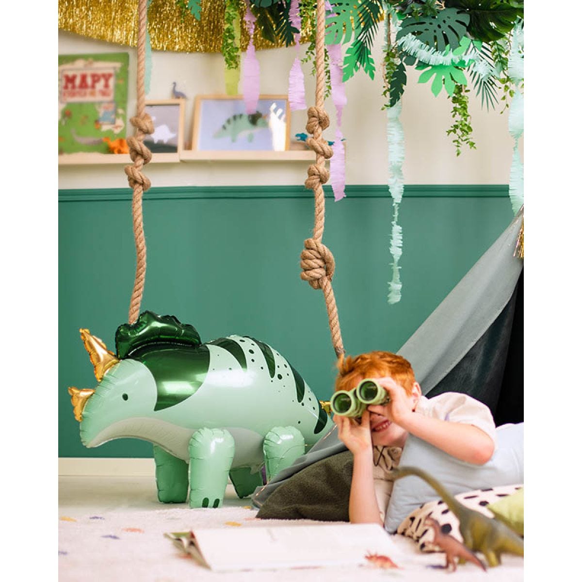 Cute Triceratops Shape Balloon - 36.5" Foil