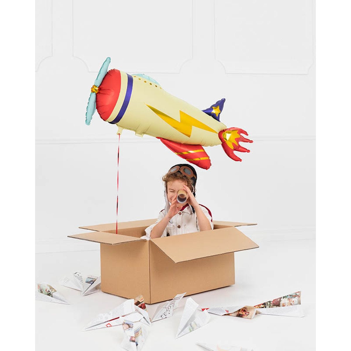 Retro Plane Shape Balloon - 36" Foil