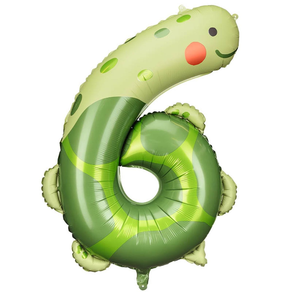 Turtle Number 6 Balloon - 34" Foil
