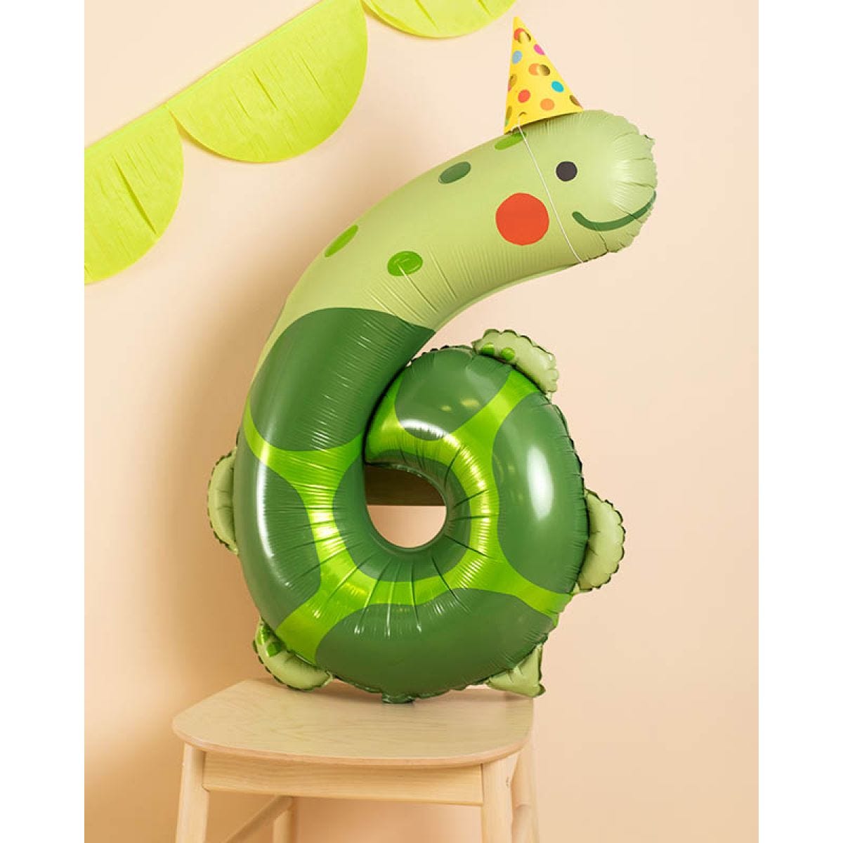 Turtle Number 6 Balloon - 34" Foil