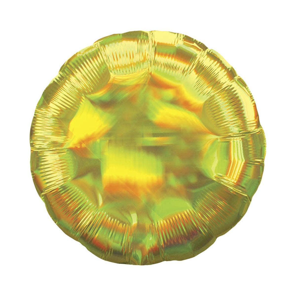 Iridescent Yellow Round Balloon - 18" Foil