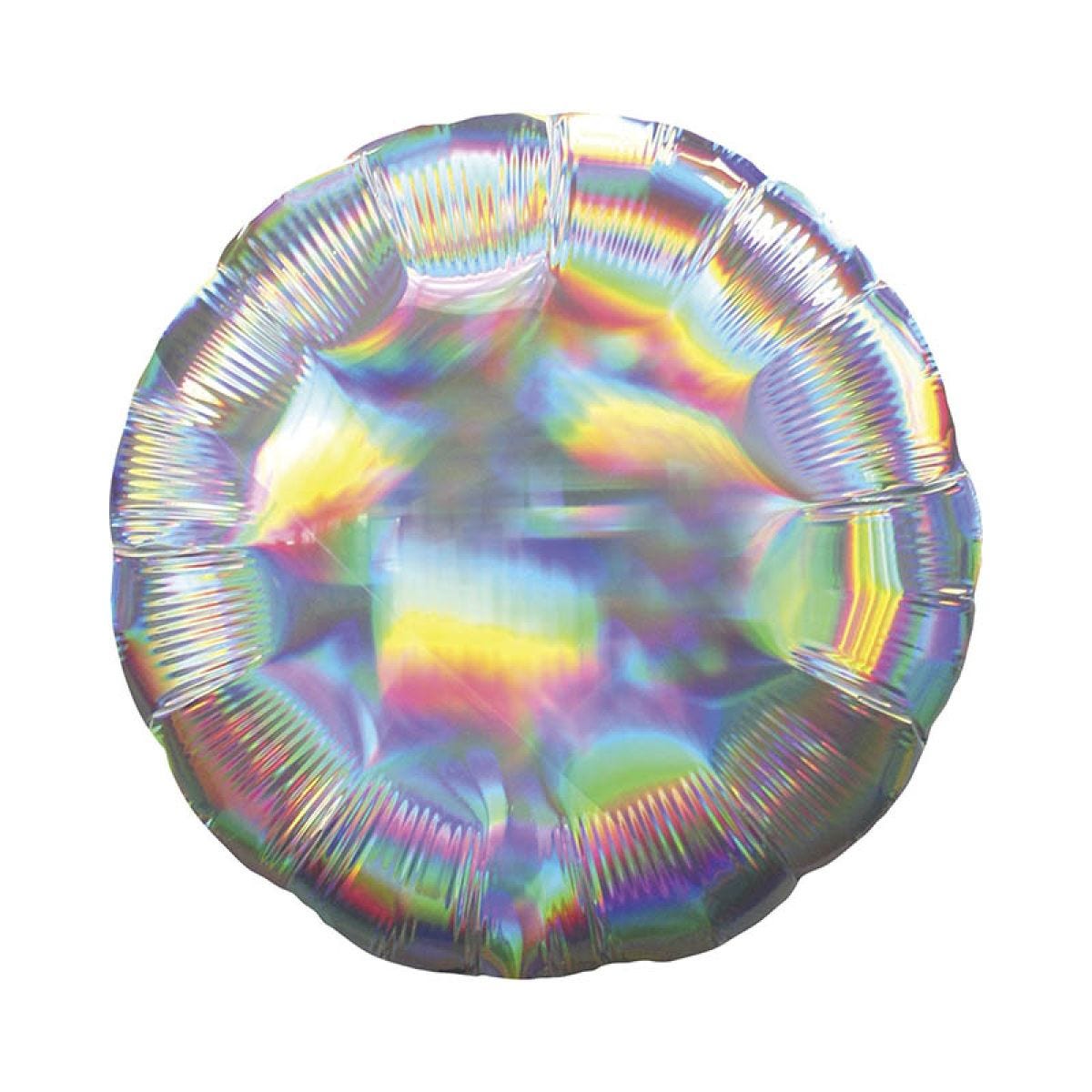 Iridescent Silver Round Balloon - 18" Foil