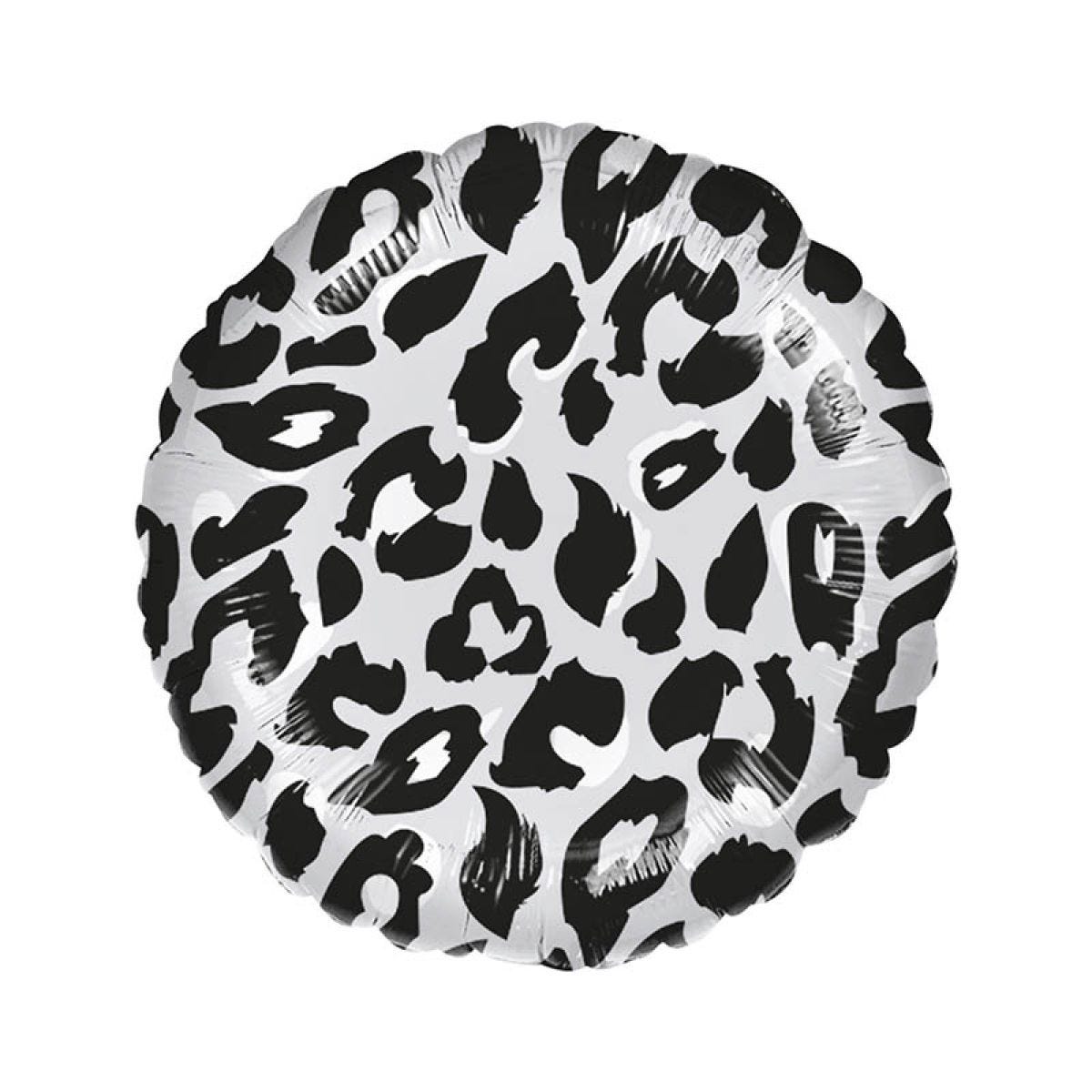 Snow Leopard Print Round Balloon - 18" Foil