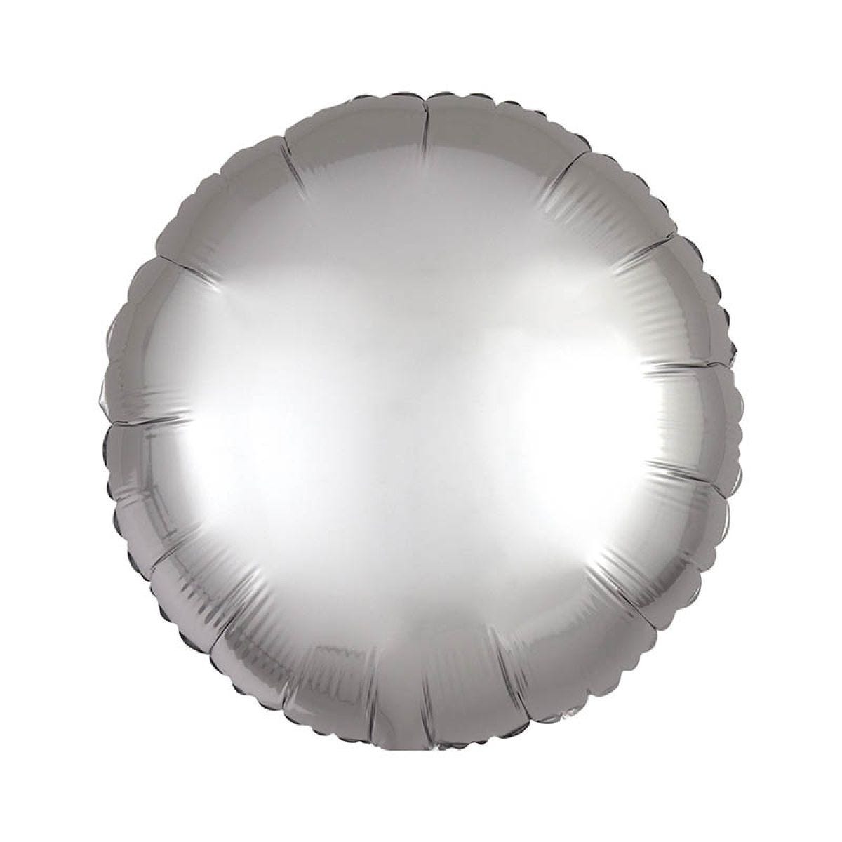 Silk Lustre Silver Round Balloon - 18" Foil