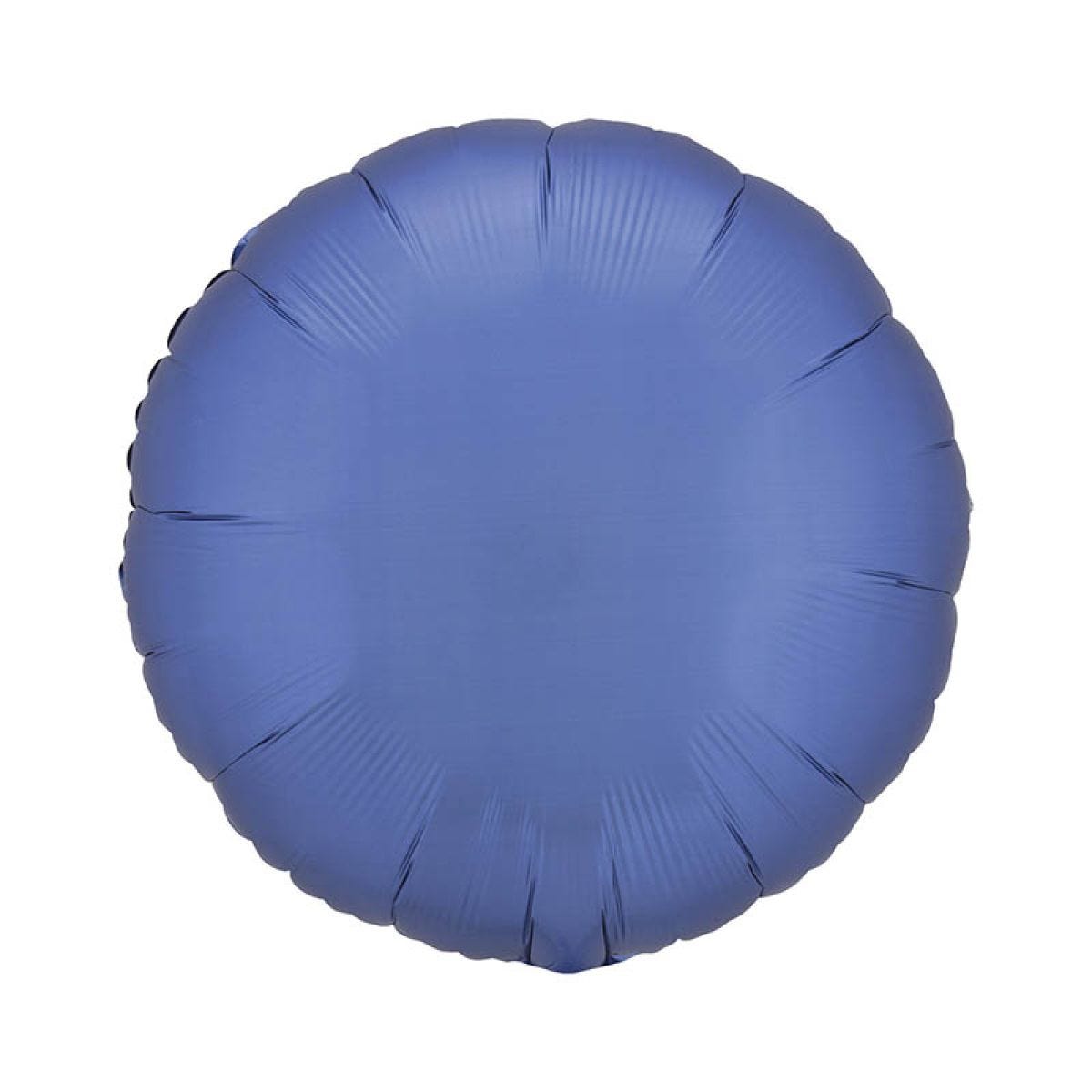 Silk Lustre Azure Blue Round Balloon - 18" Foil (Unpackaged)