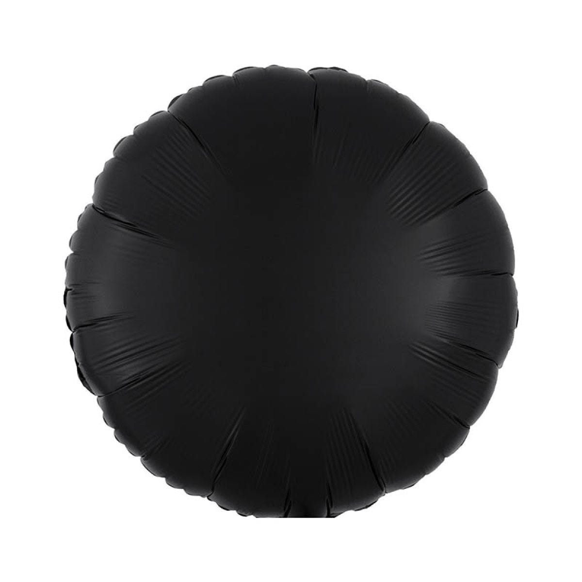 Silk Lustre Black Round Balloon - 18" Foil (Unpackaged)