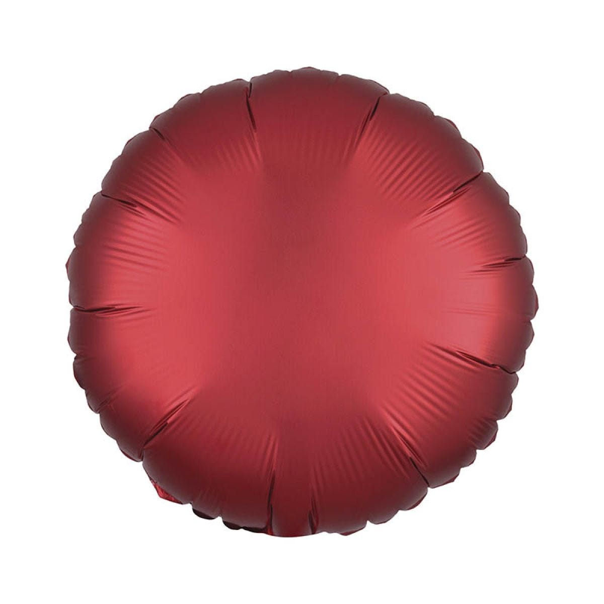 Silk Lustre Dark Red Round Balloon - 18" Foil (Unpackaged)