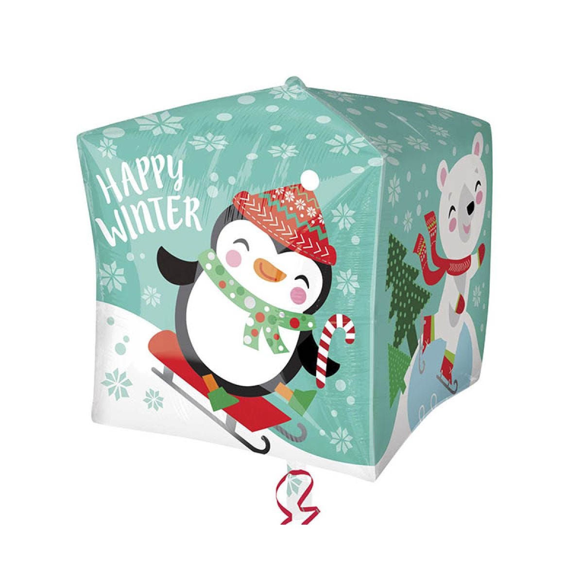 Penguin & Bear Cubez Foil Balloon - 15"