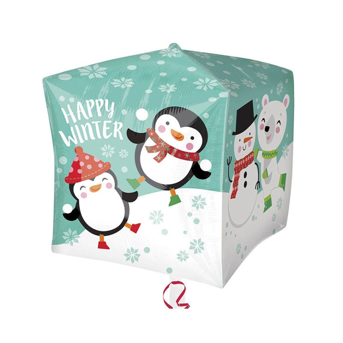 Penguin & Bear Cubez Foil Balloon - 15"