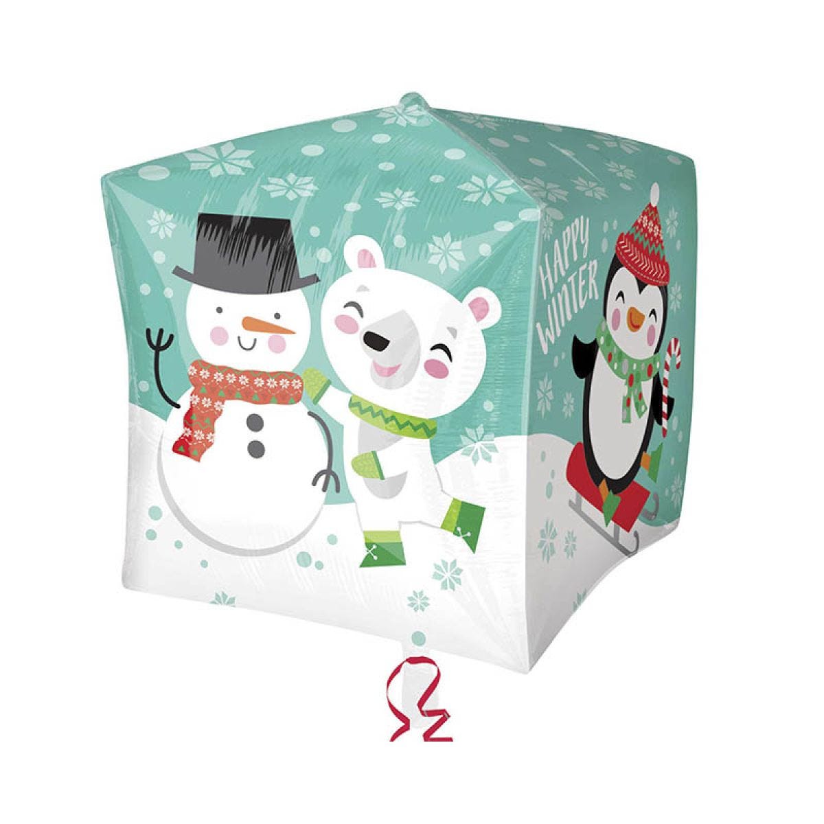 Penguin & Bear Cubez Foil Balloon - 15"