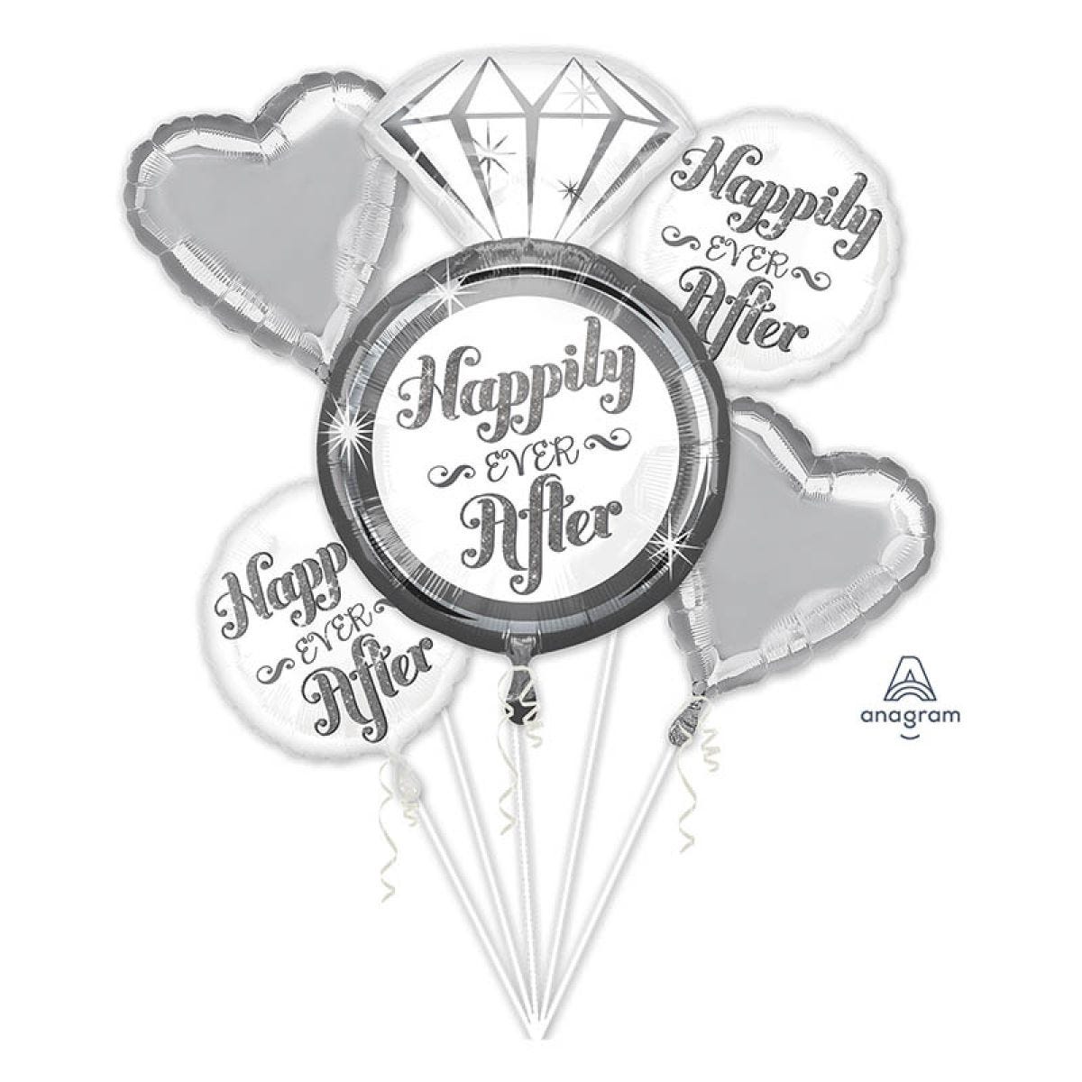 Happily Ever After Foil Balloon Bouquet (6pcs)