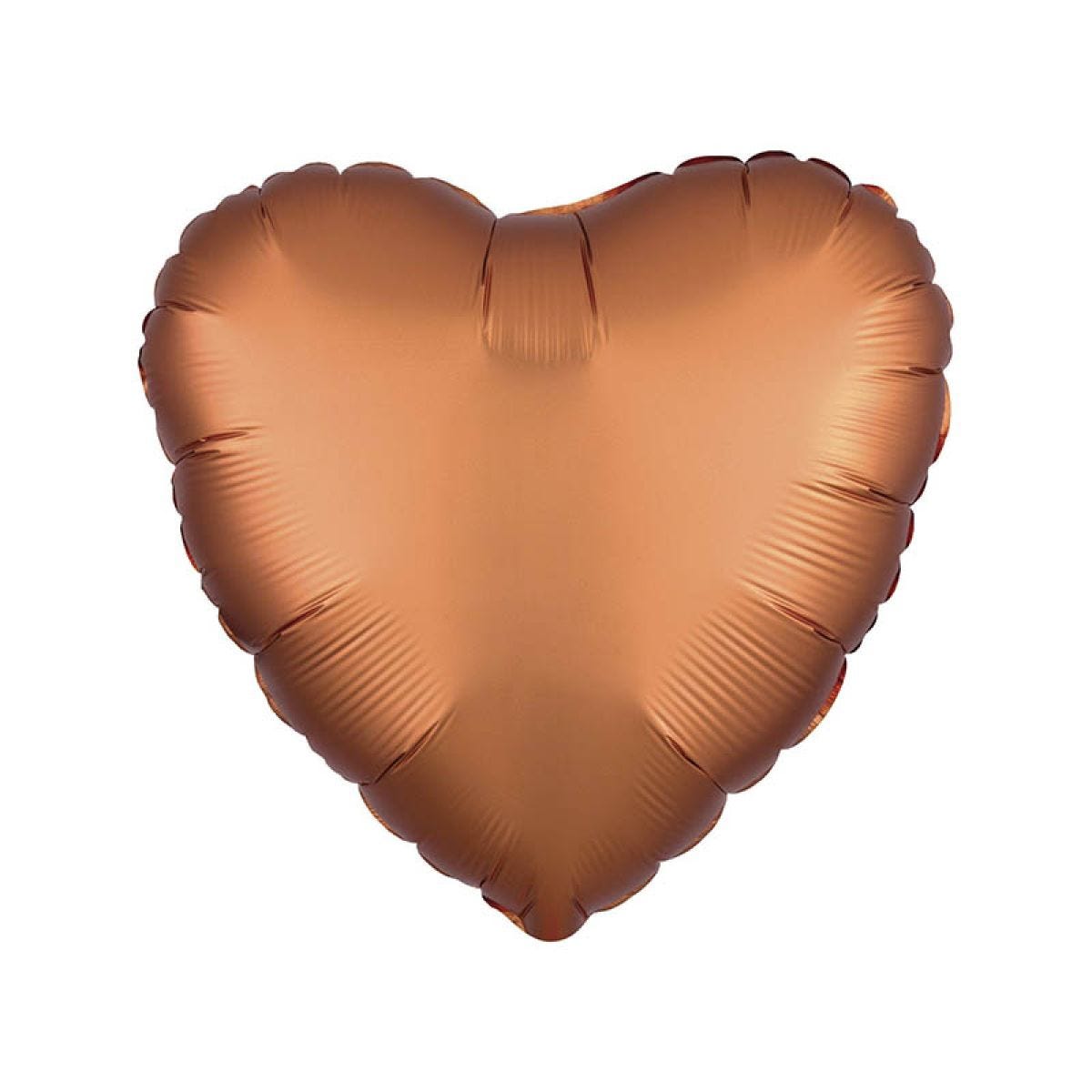 Satin Amber Heart Balloon - 18" Foil (Unpackaged)