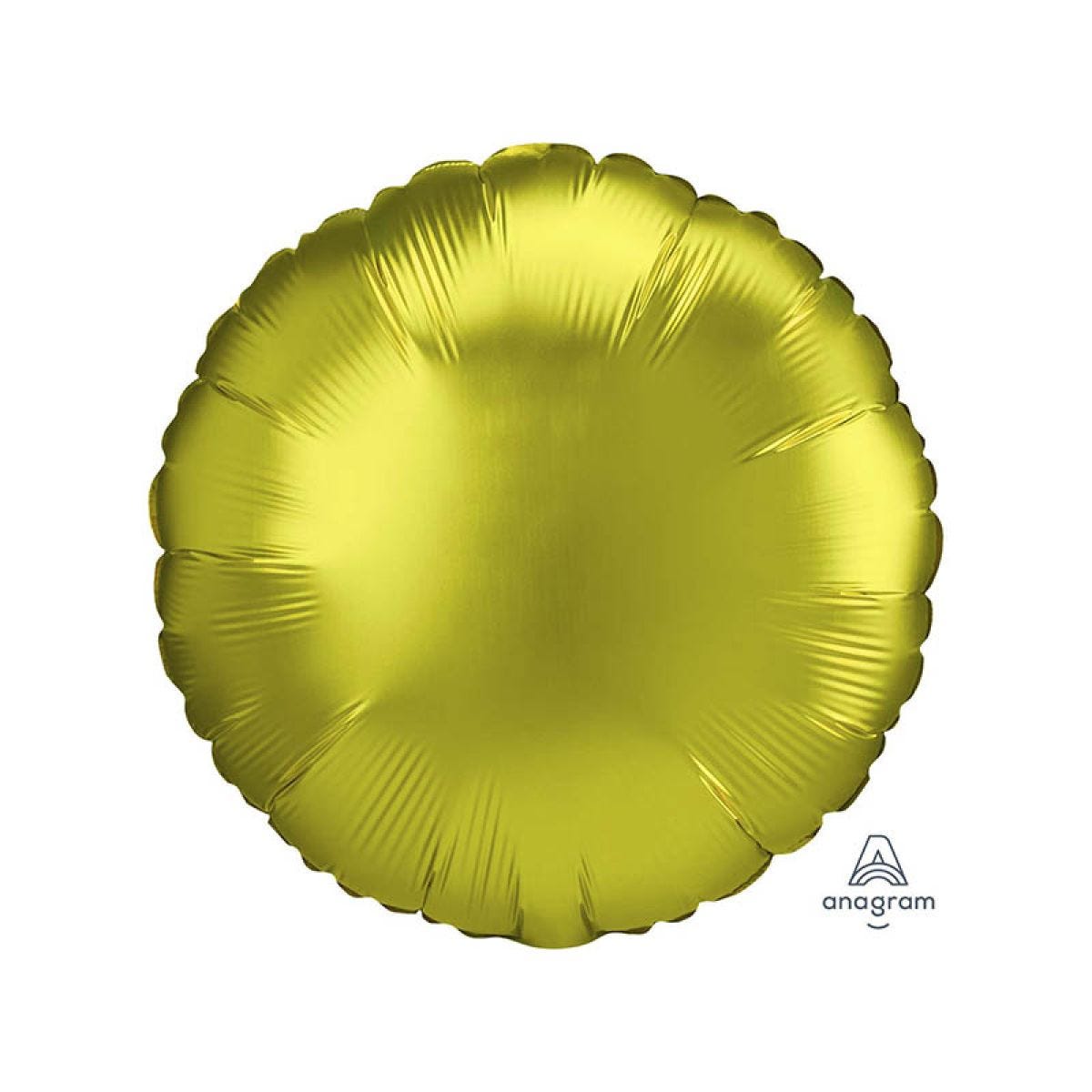 Satin Lemon Round Balloon - 18" Foil (Unpackaged)