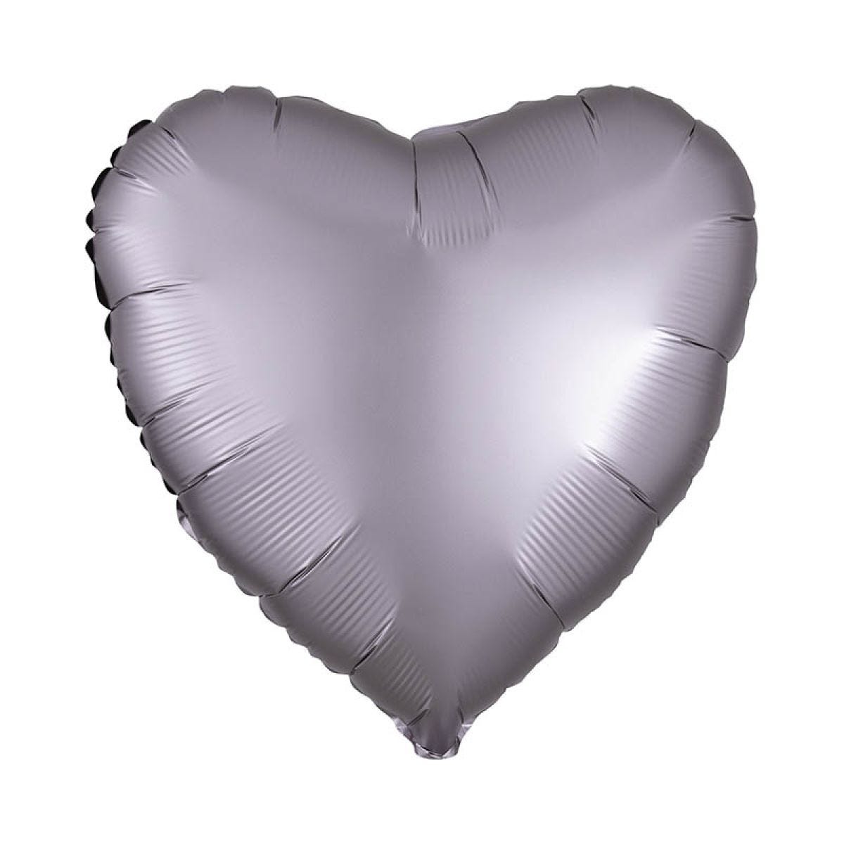 Satin Luxe Greige Heart Balloon - 18" Foil (Unpackaged)