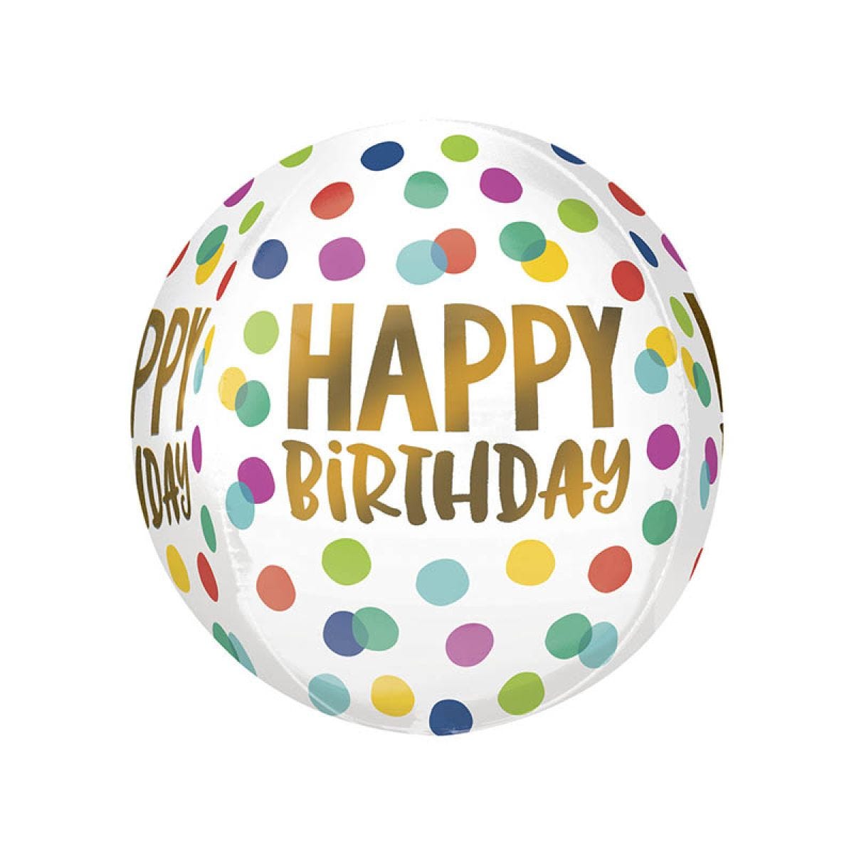Happy Dots Orbz Balloon - 16"