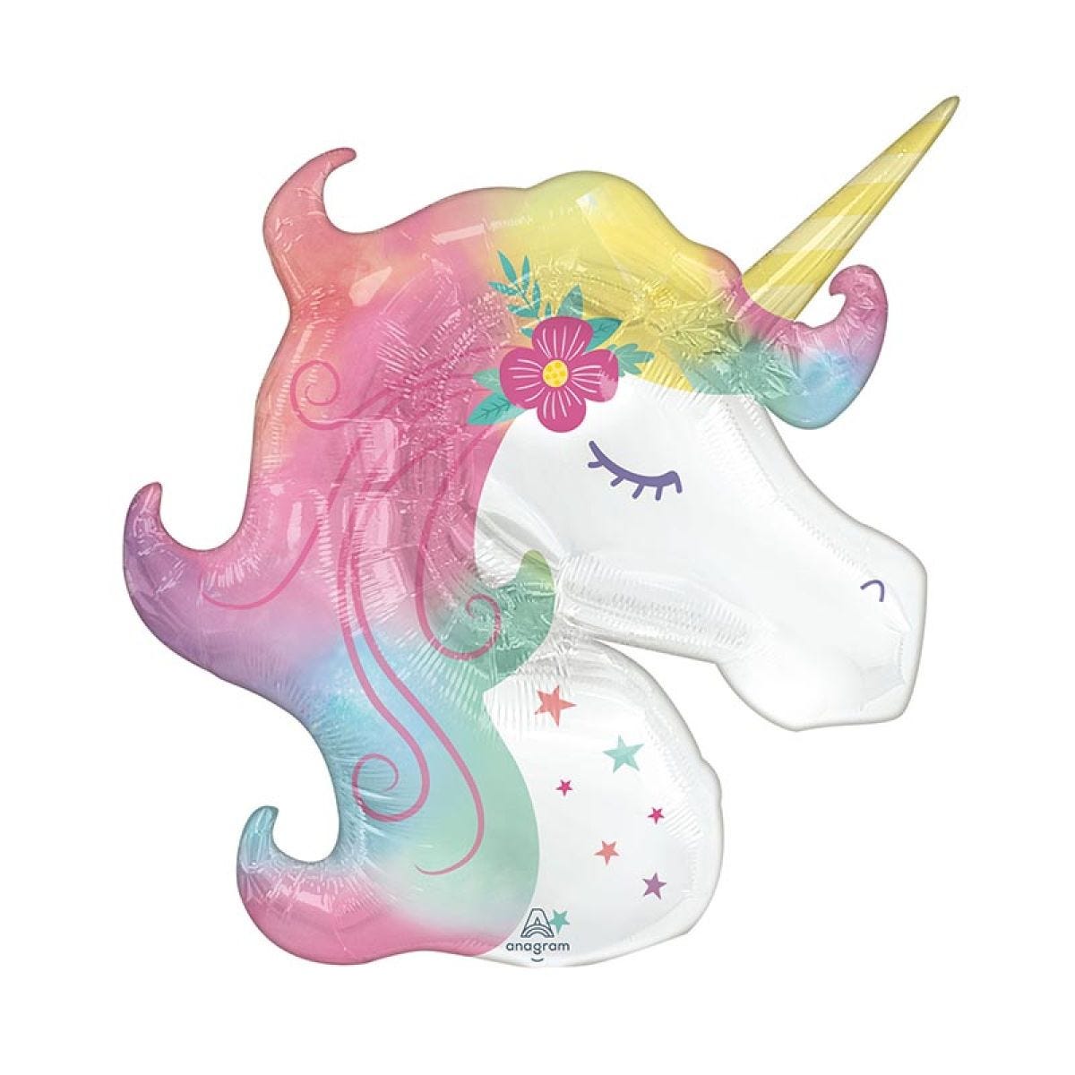 Enchanted Unicorn Supershape Balloon - 33" x 29" Foil