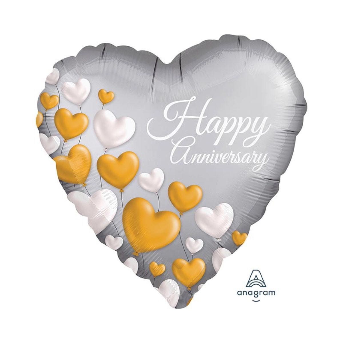 Happy Anniversary Heart Balloon - 18" Foil