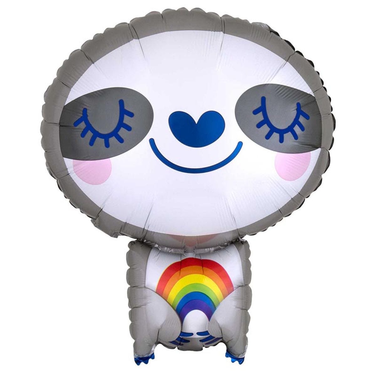 Sloth with Rainbow Shaped Balloon -16" x 19" Foil
