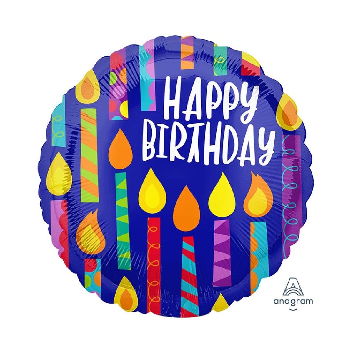 Candles Happy Birthday Balloon - 18" Foil