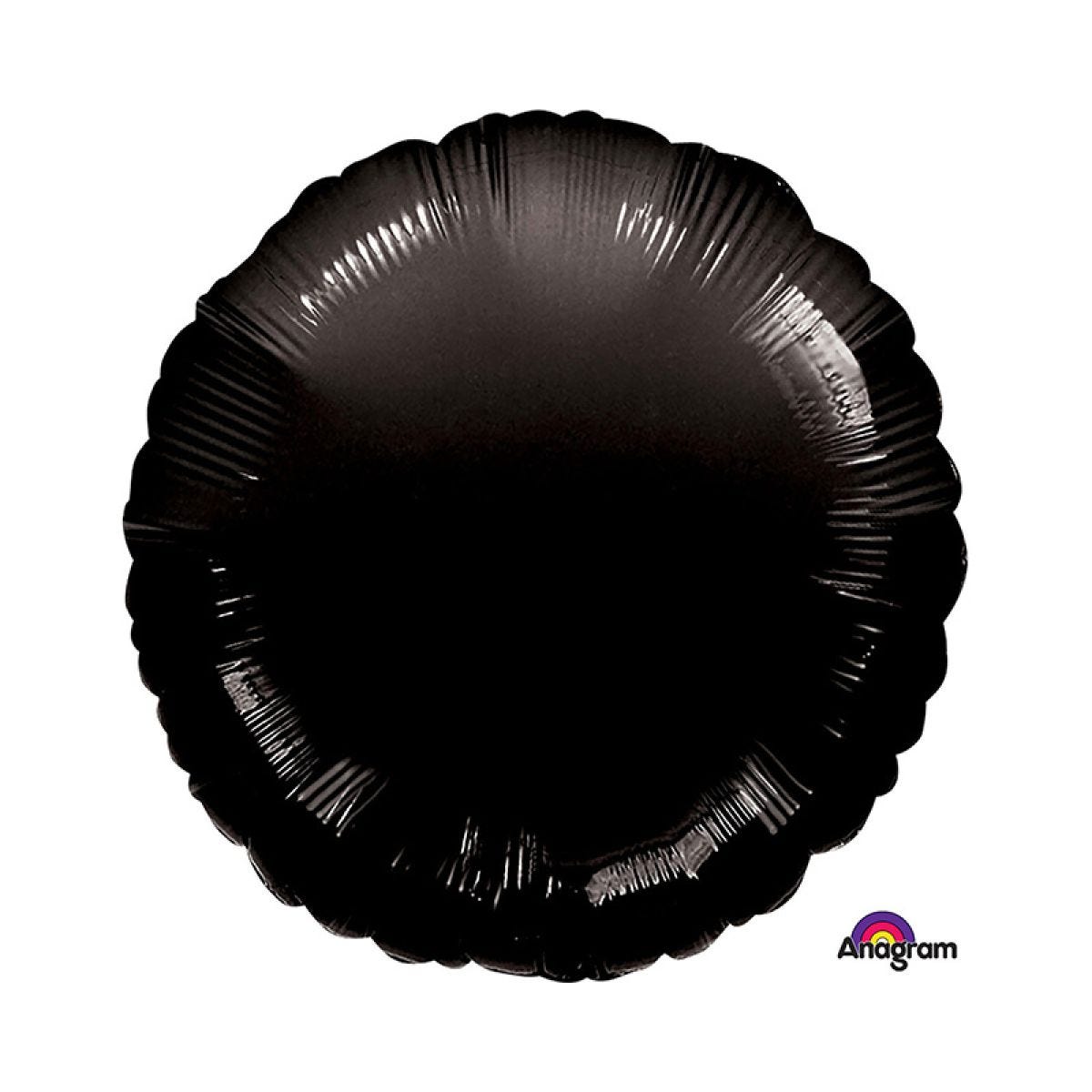 Black Round Balloon - 18" Foil