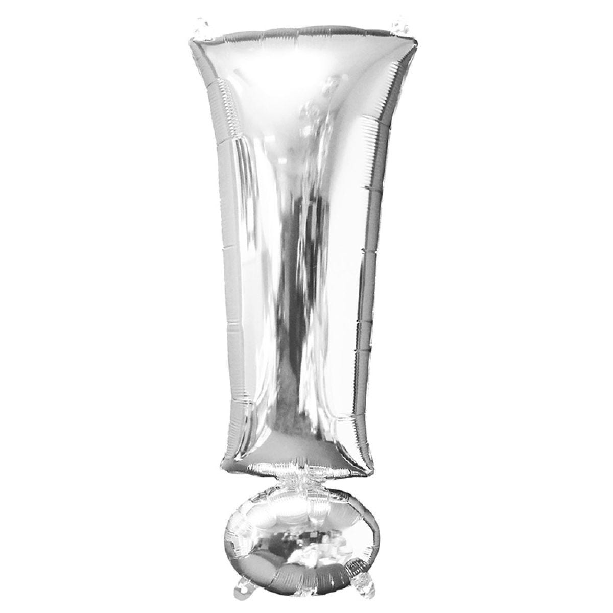 Symbol ! Silver Balloon - 34" Foil