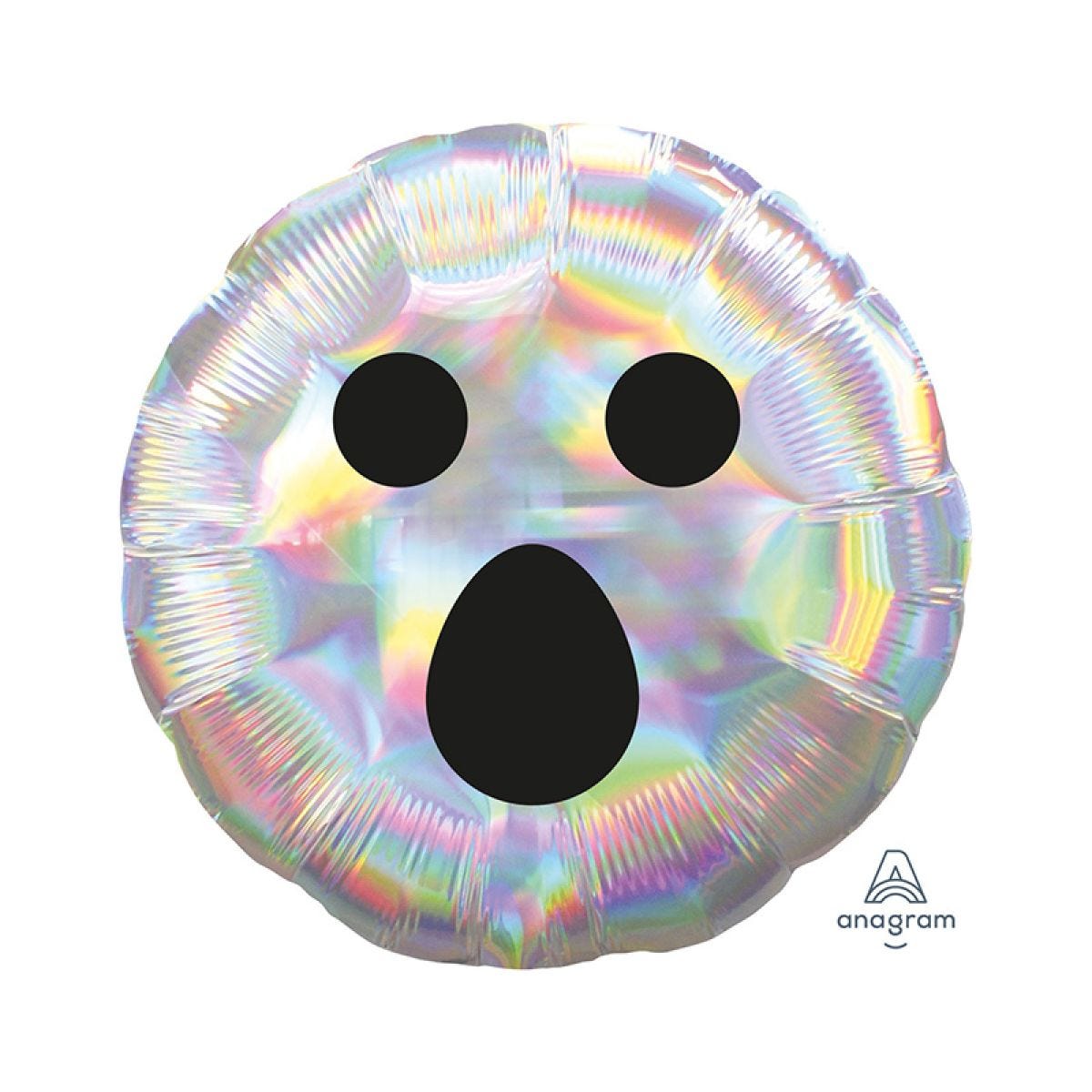 Iridescent Ghost Face Balloon - 18" Foil
