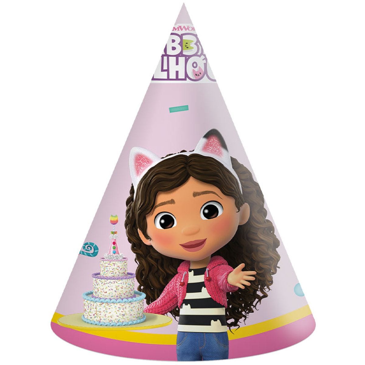 Gabby&apos;s Dollhouse Paper Party Hats 6pk)