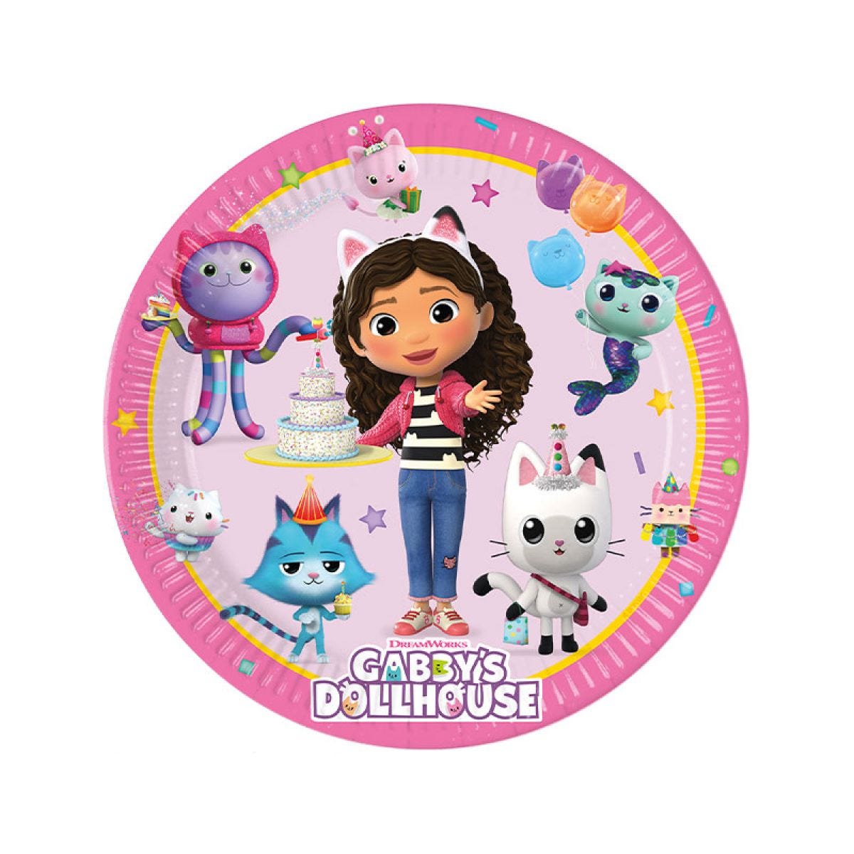 Gabby&apos;s Dollhouse Paper Party Plates - 23cm (8pk)