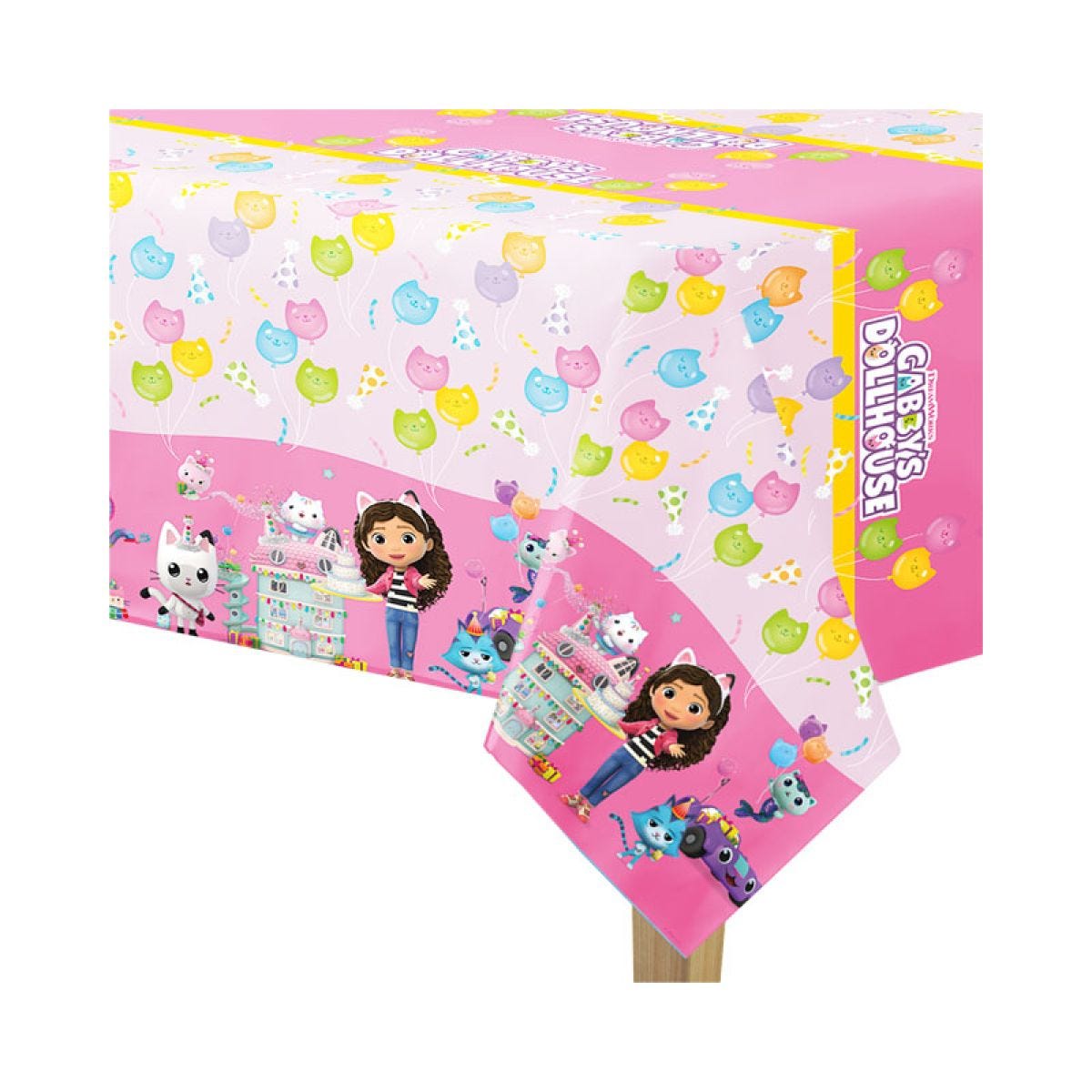 Gabby&apos;s Dollhouse Plastic Table Cover - 1.2m x 1.8m
