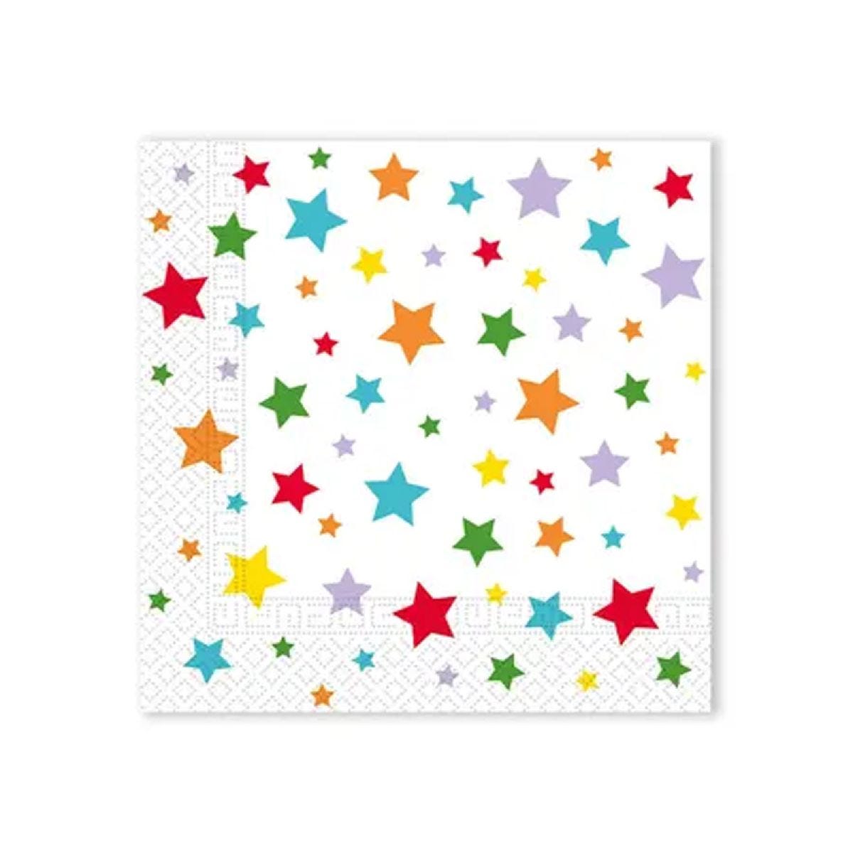 Star Print Party Paper Napkins - 33cm (20pk)