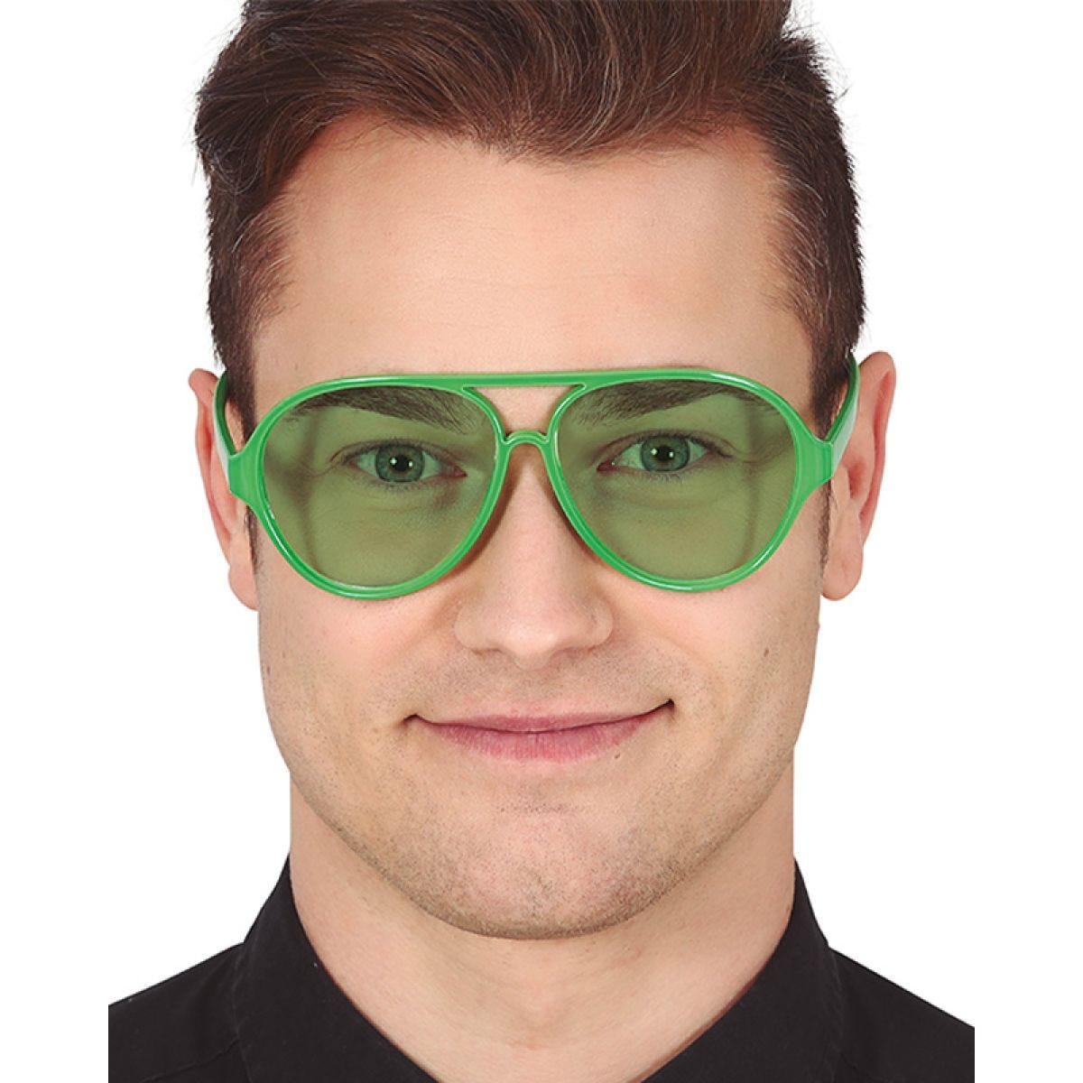 Green Aviator Glasses