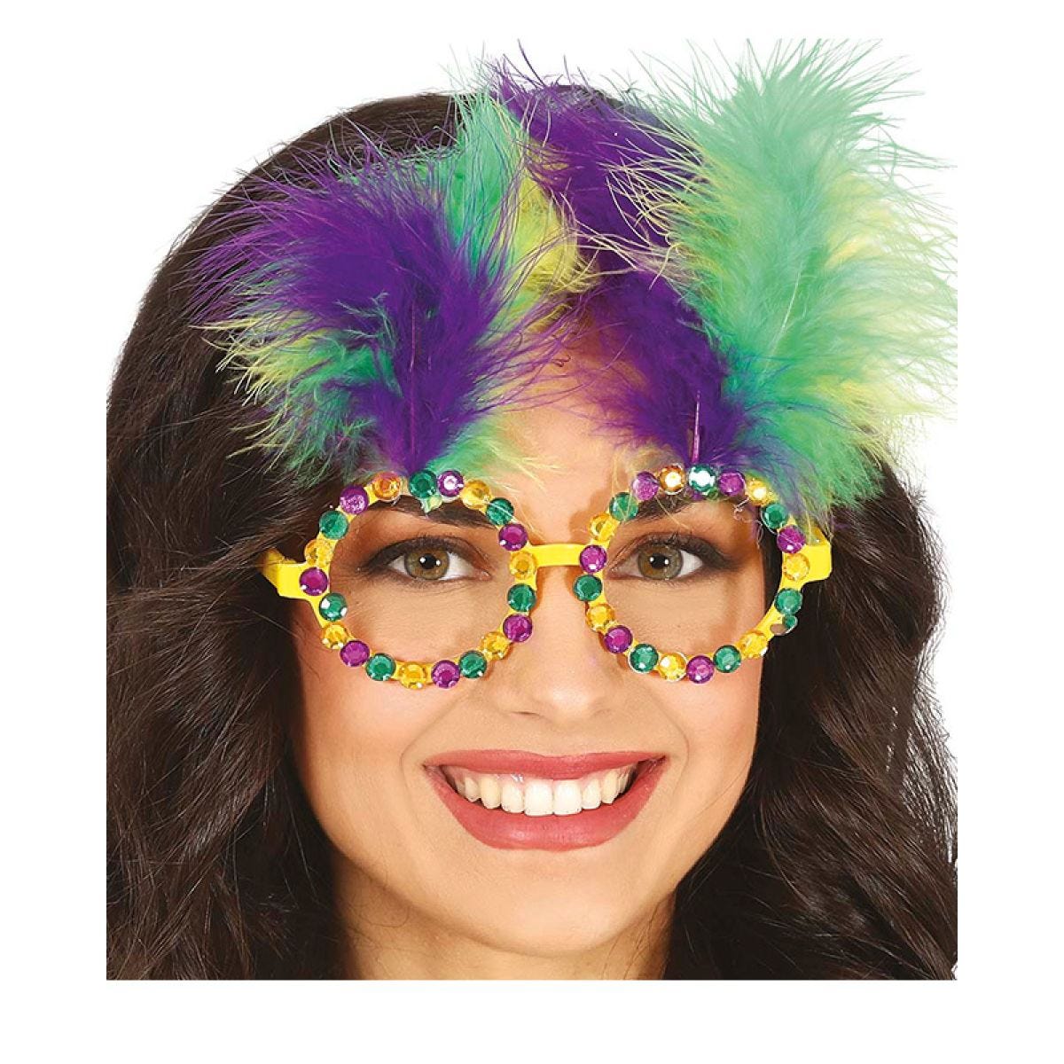 Glasses With Feathers