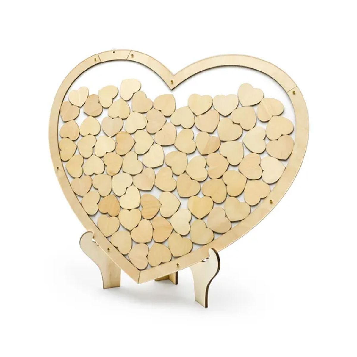Wooden Heart Guest Book - 44cm x 37.5cm