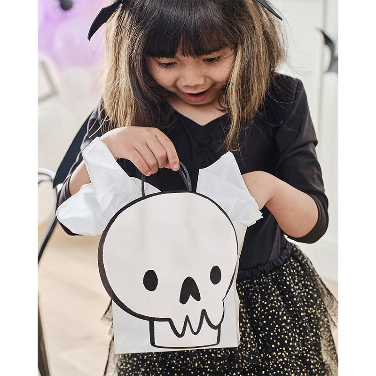 Skull Paper Party Bags (6pk)
