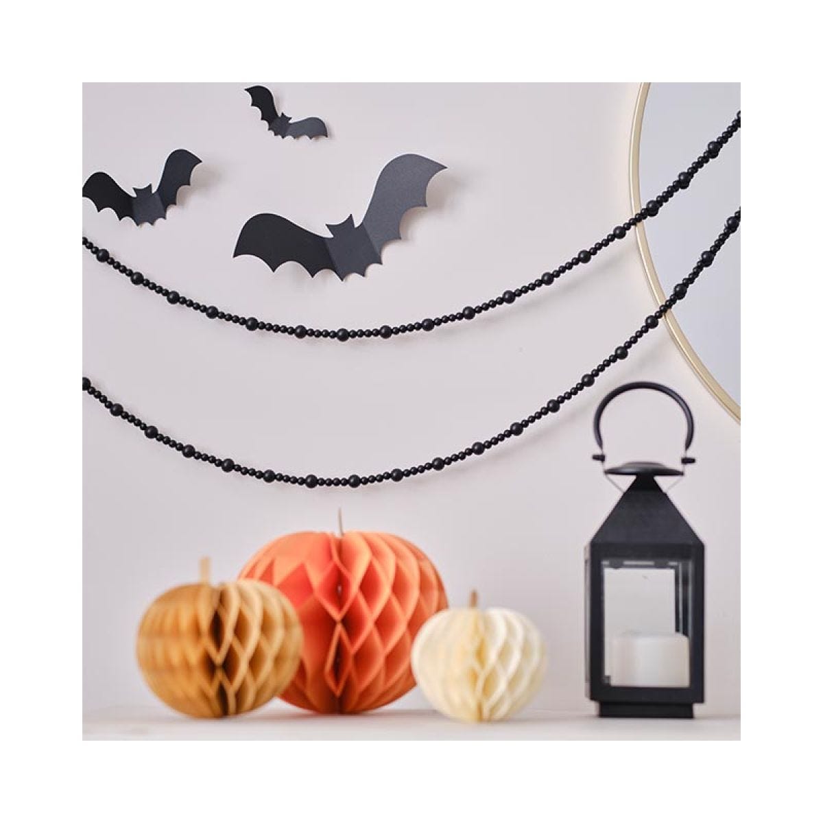 Black Wooden Beads Garland