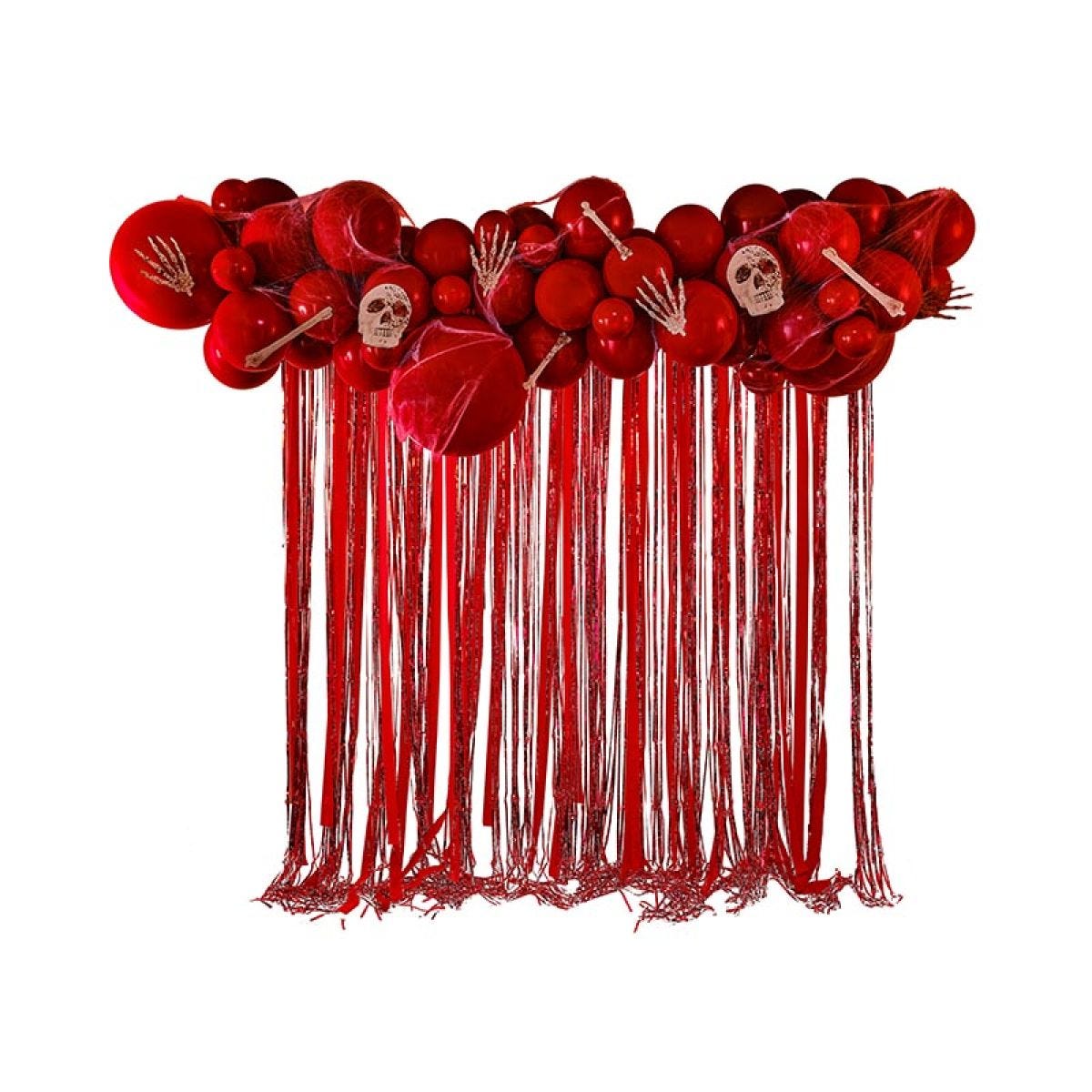Blood & Bones Balloon Backdrop with Streamers