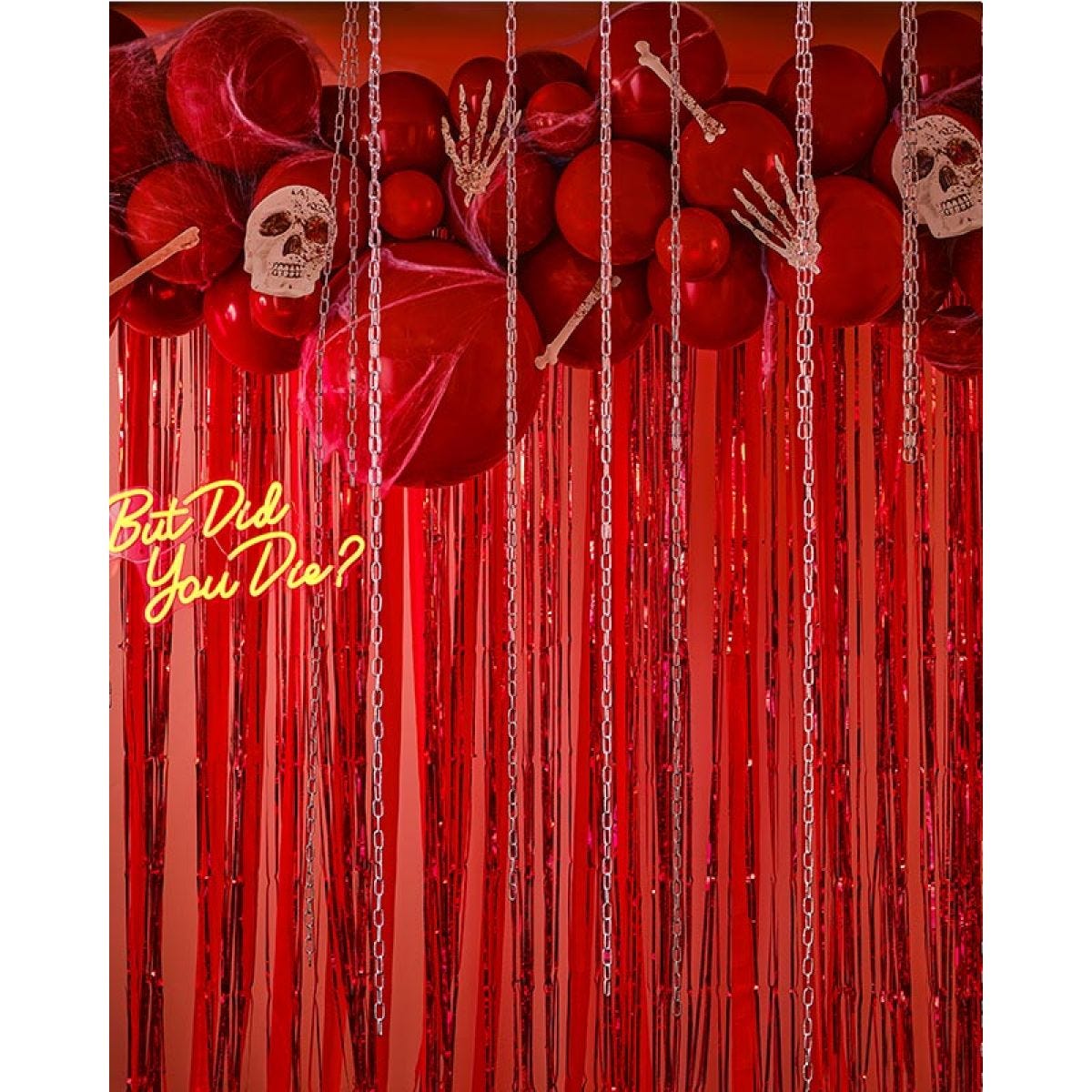 Blood & Bones Balloon Backdrop with Streamers