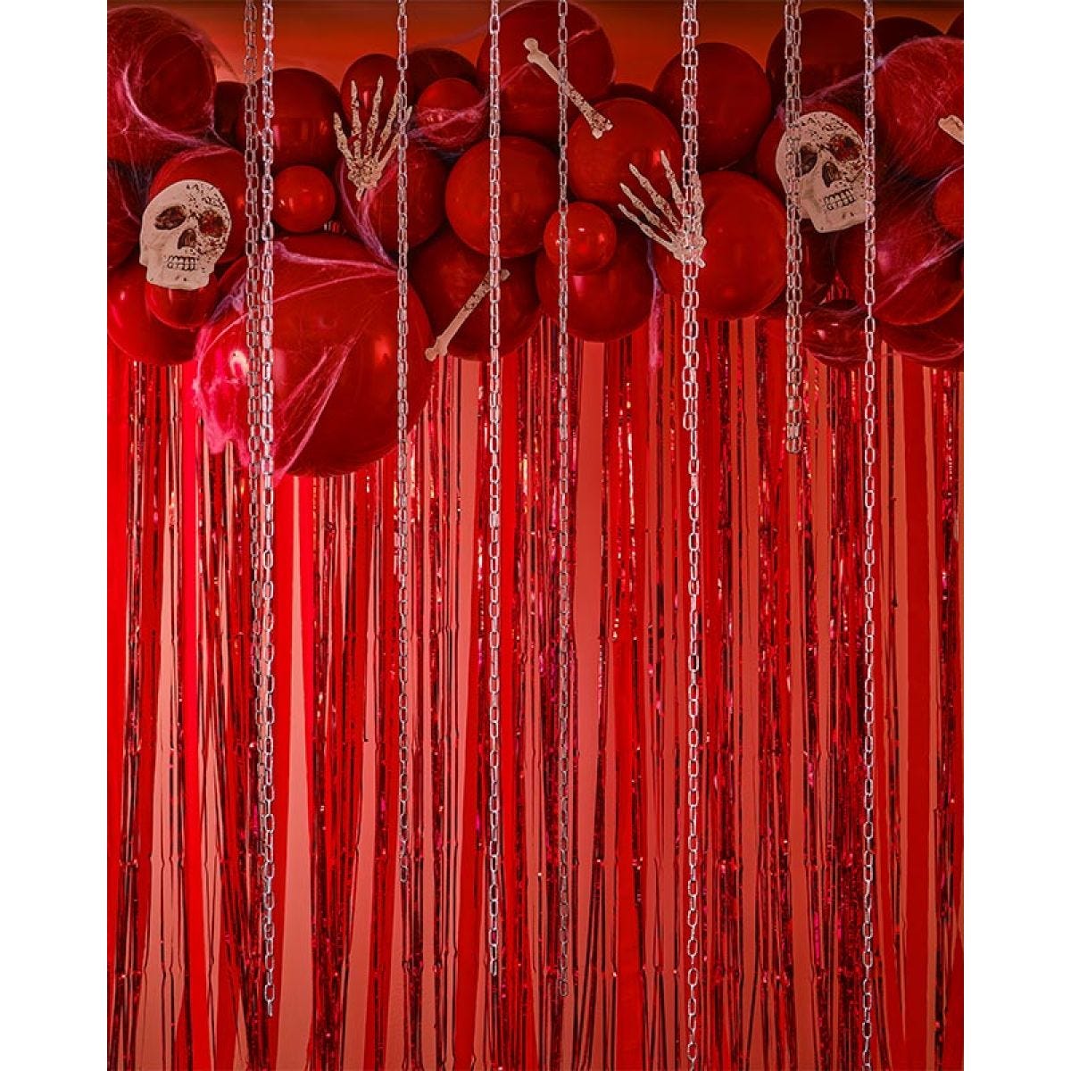 Blood & Bones Balloon Backdrop with Streamers