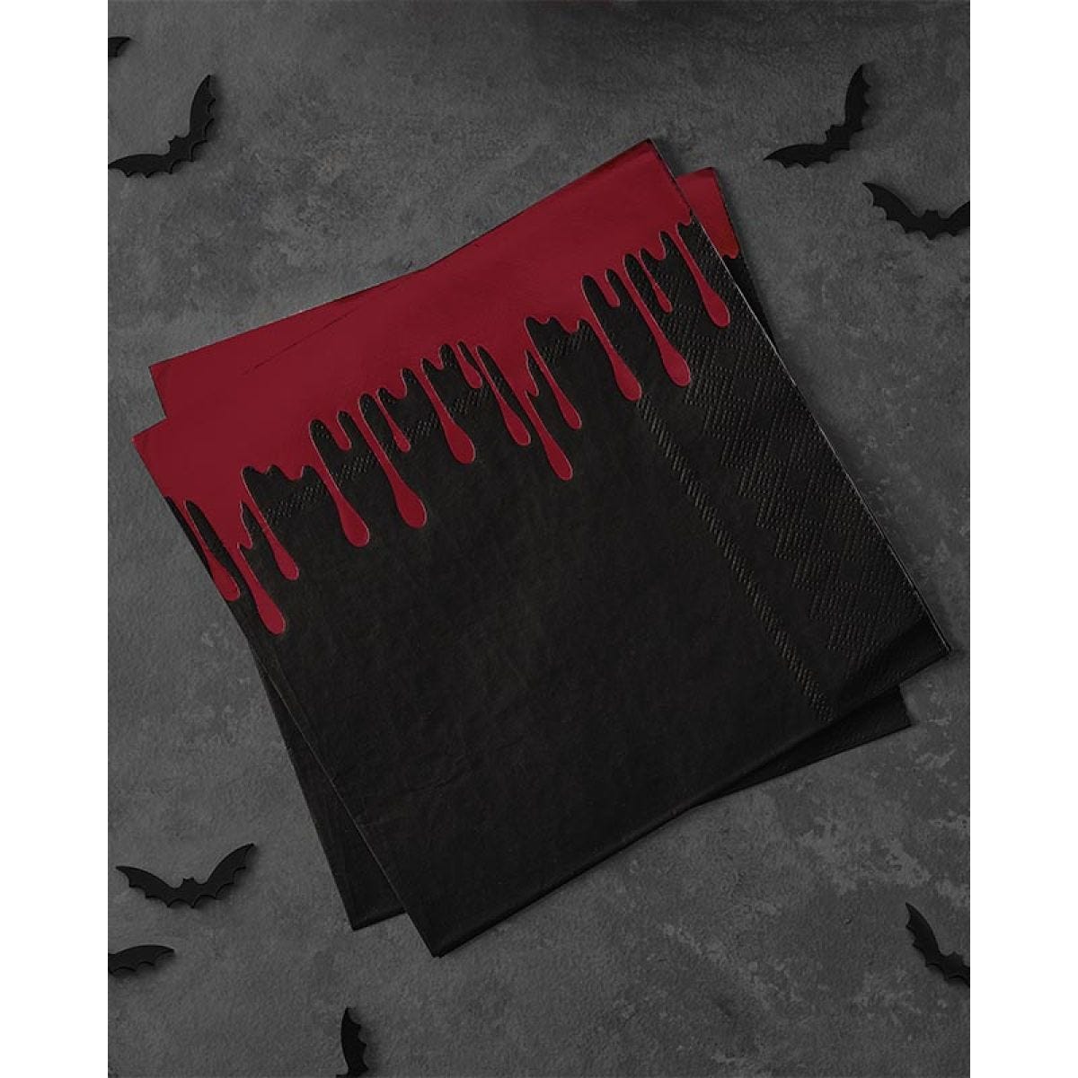 Metallic Ink Blood Splatter Paper Napkins